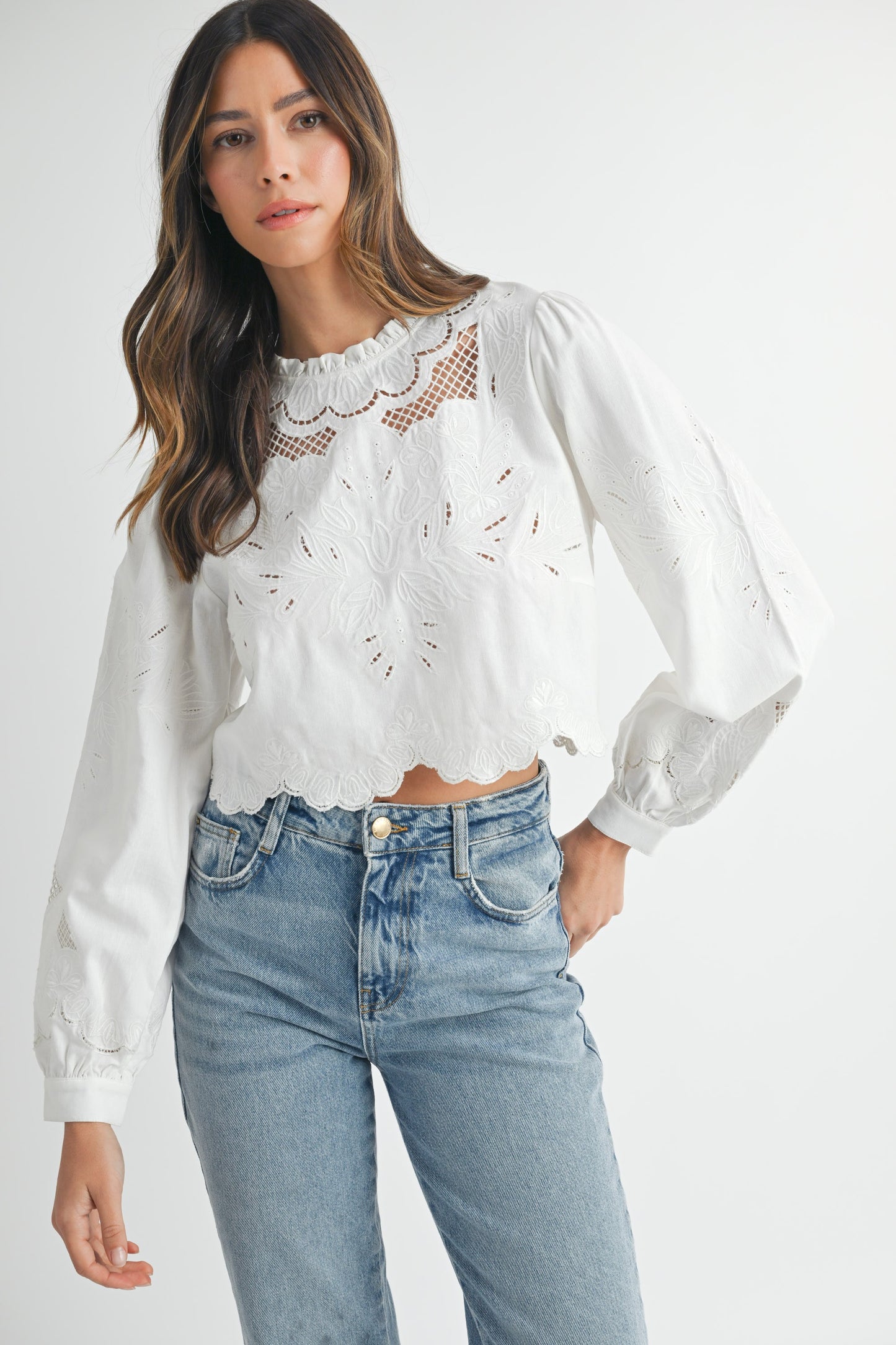 Krista Embroidered Top