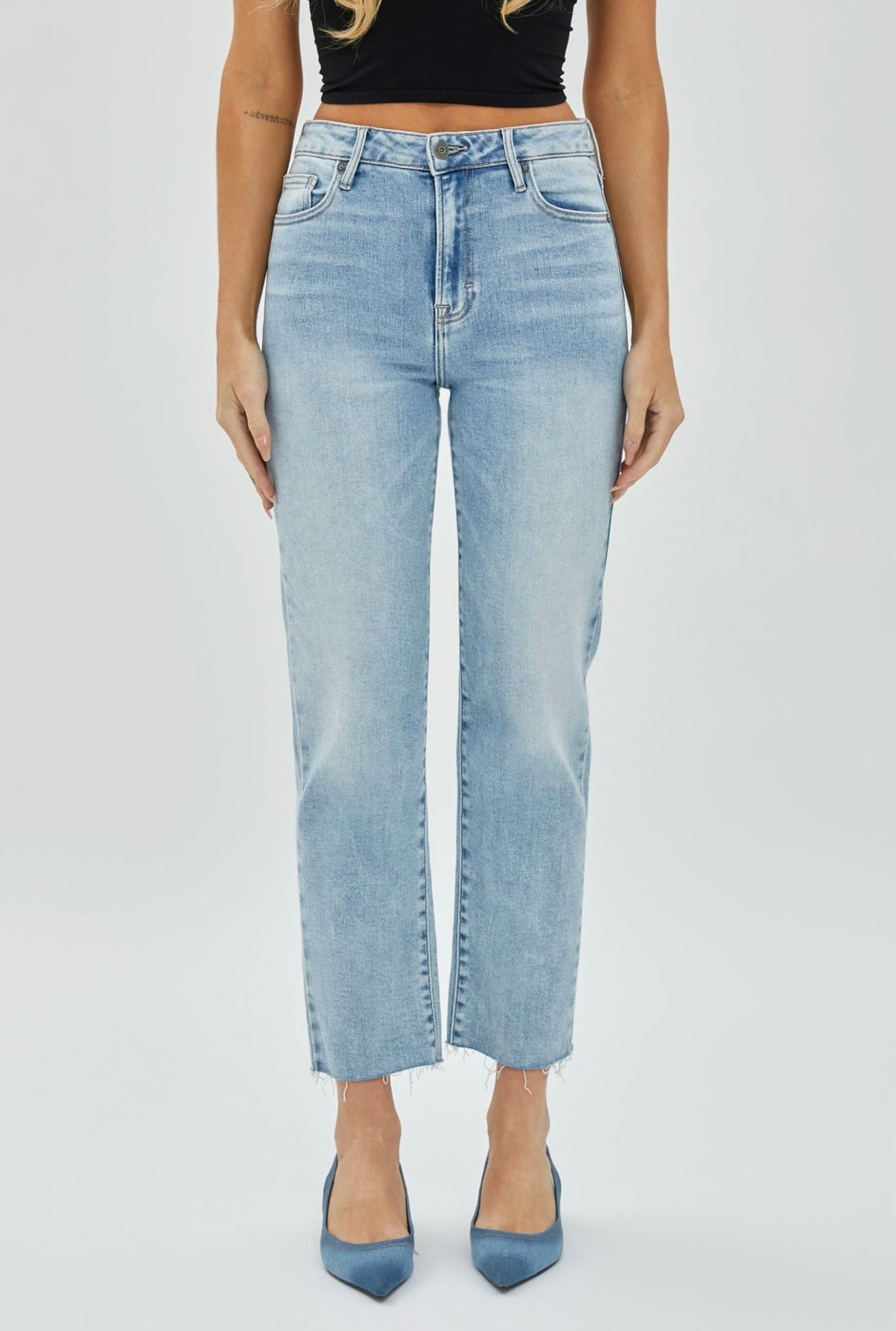 Tracey Light Crop Denim