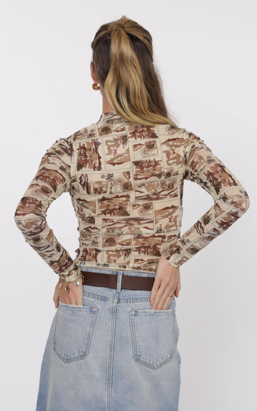 Giddy Up Sheer Shirt