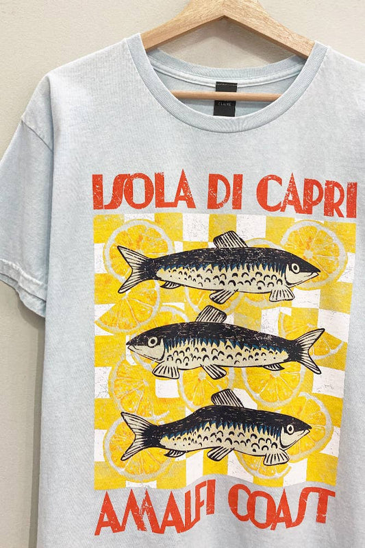 Breezy Amalfi Coast Sardine Tee