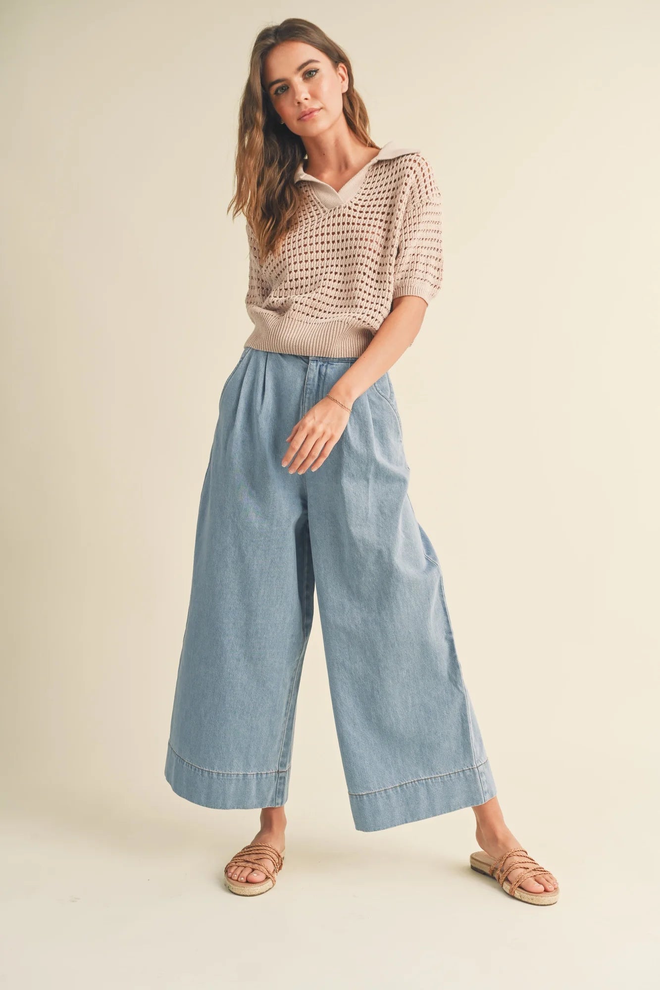 Chambray Wide Leg