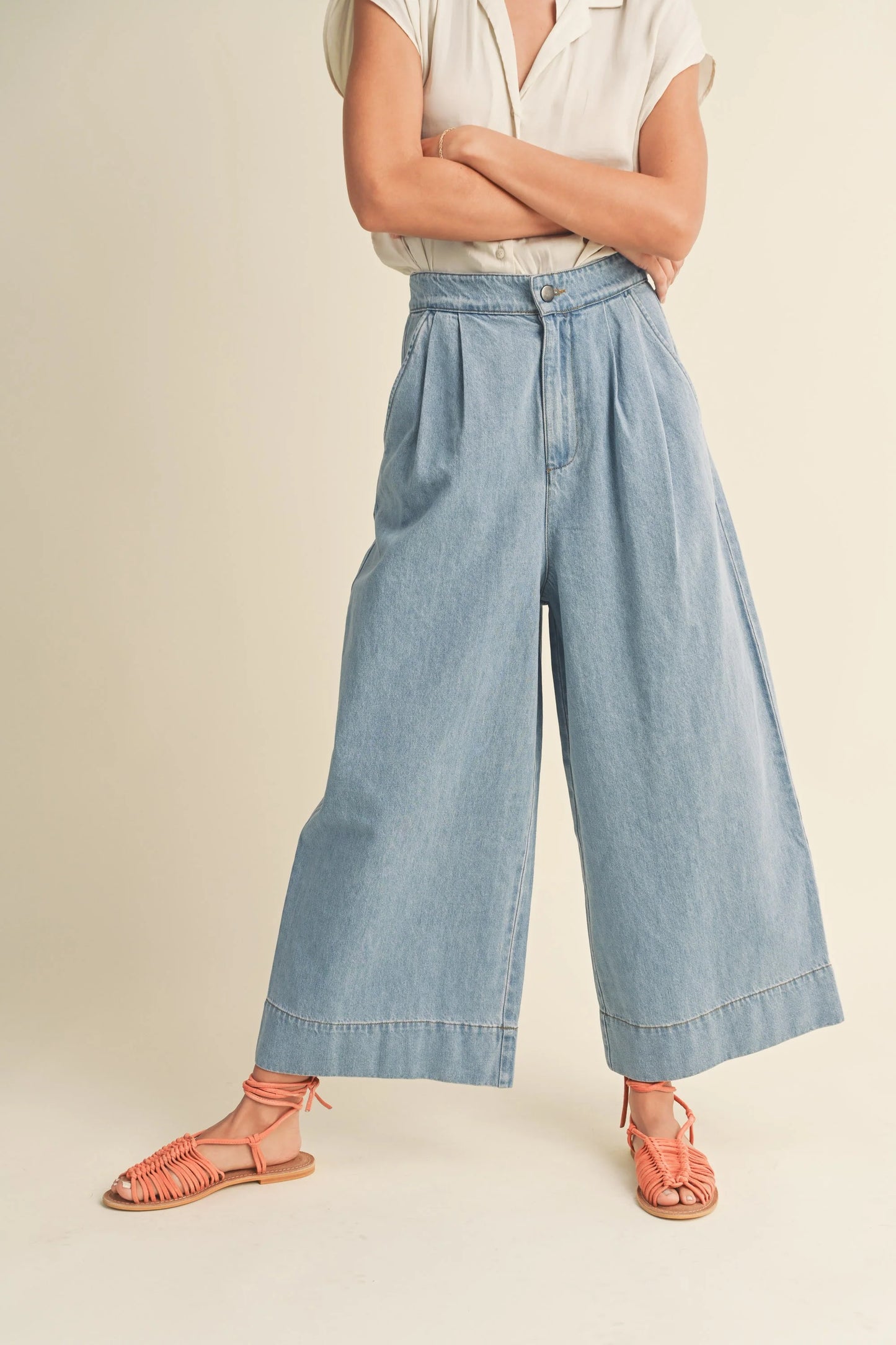 Chambray Wide Leg