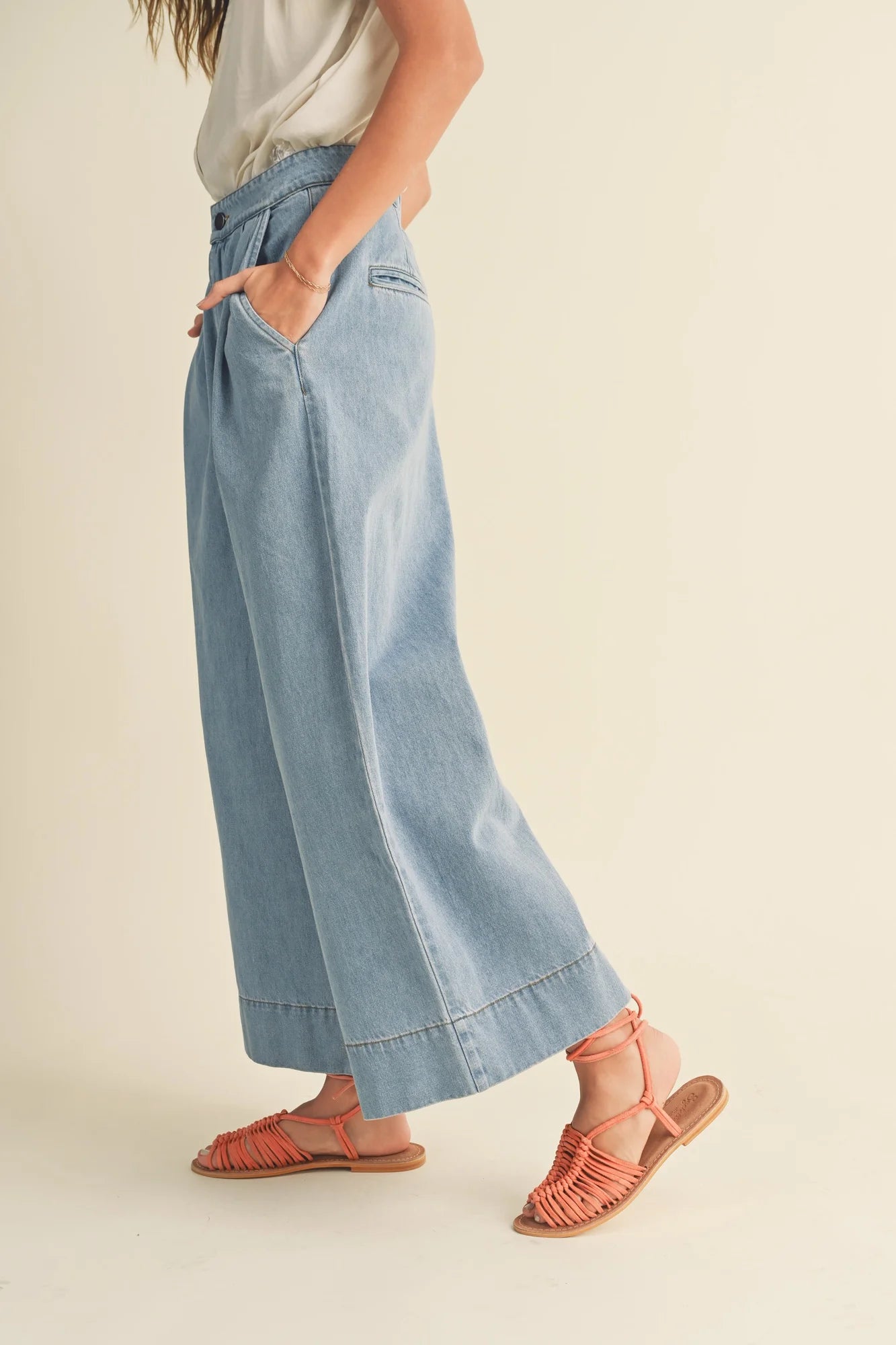 Chambray Wide Leg