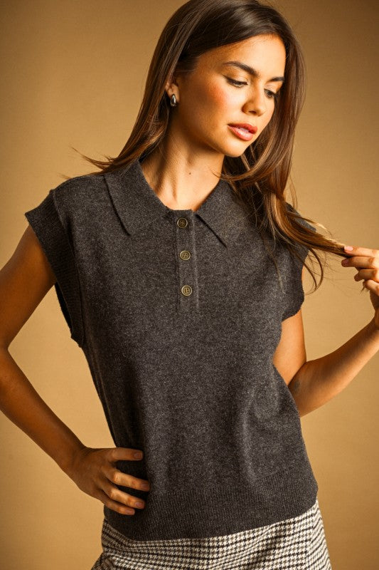 Dana Collared Polo Sweater