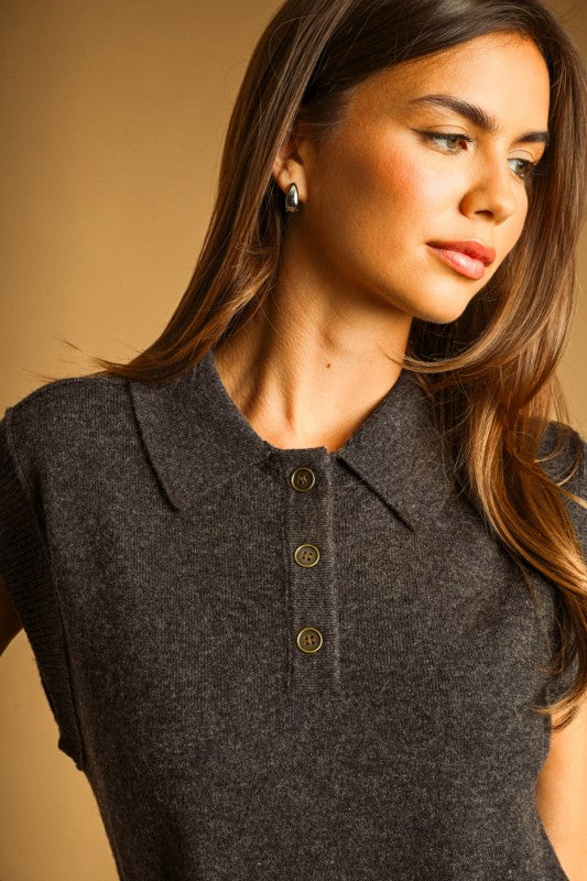 Dana Collared Polo Sweater