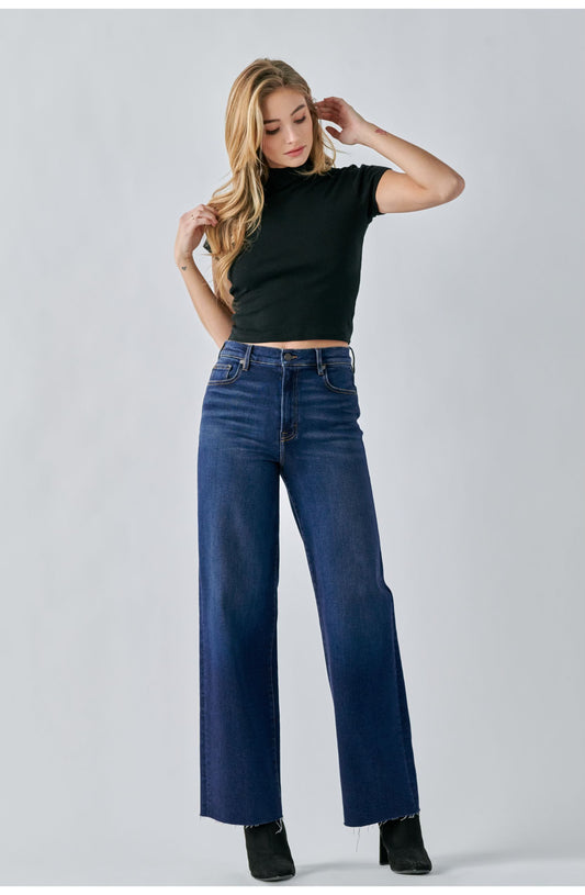 Logan Clean Dark Blue Dad Jean