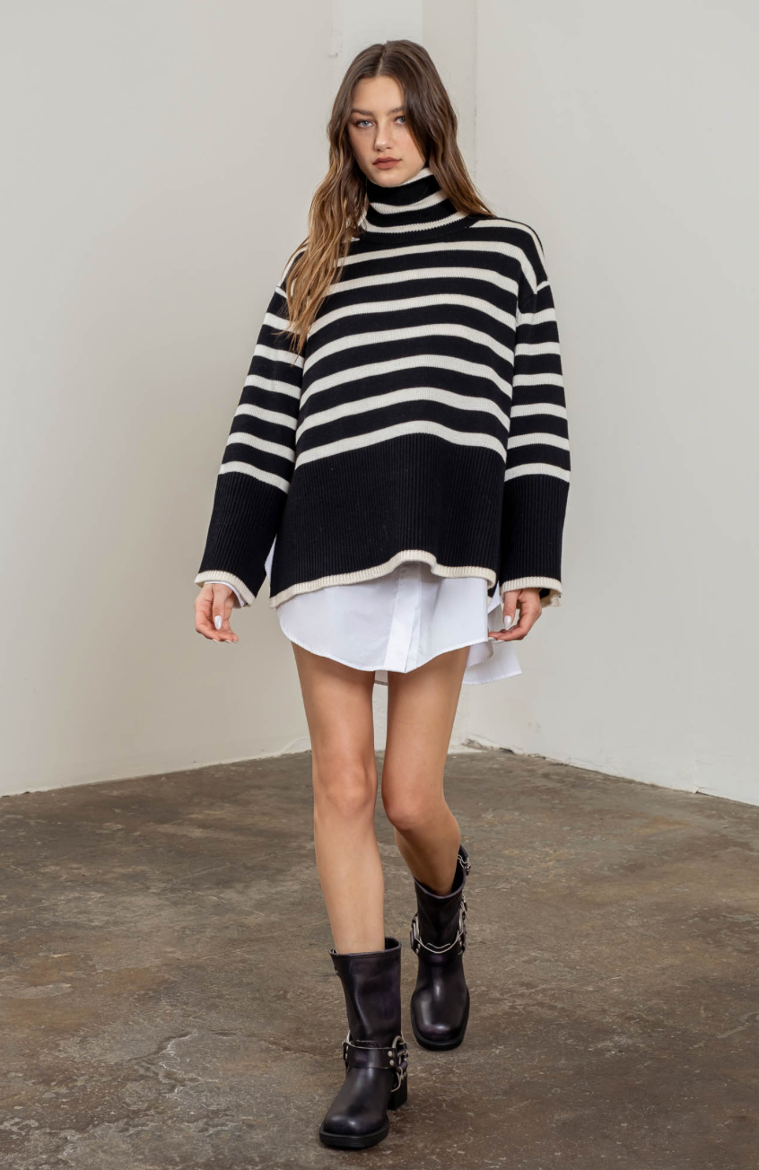 Marni Black Stripe Knitted Top