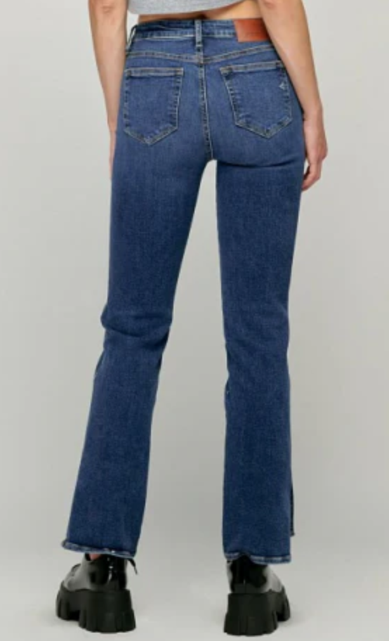 Ryan Dark Denim Side Slit Denim