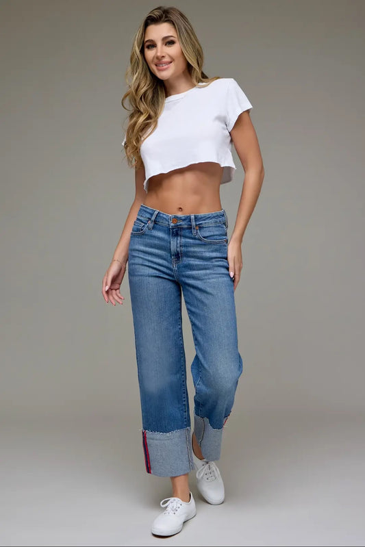 Ella Contrast Cuff Denim