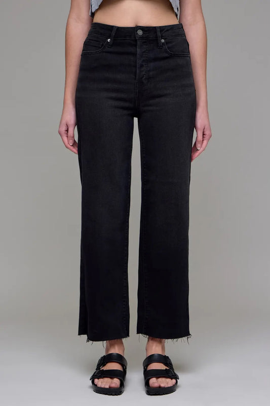 Tracey Black Straight 7/8 Denim