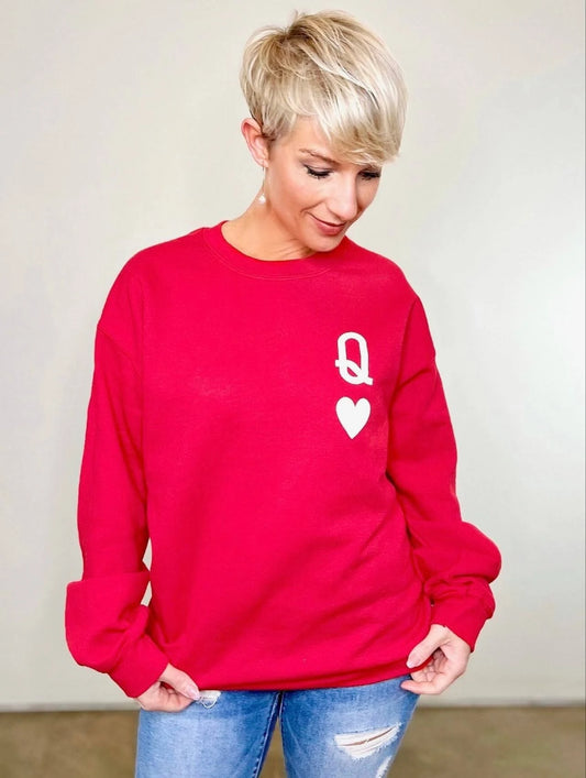 Pocket Queen of Hearts Graphic Top